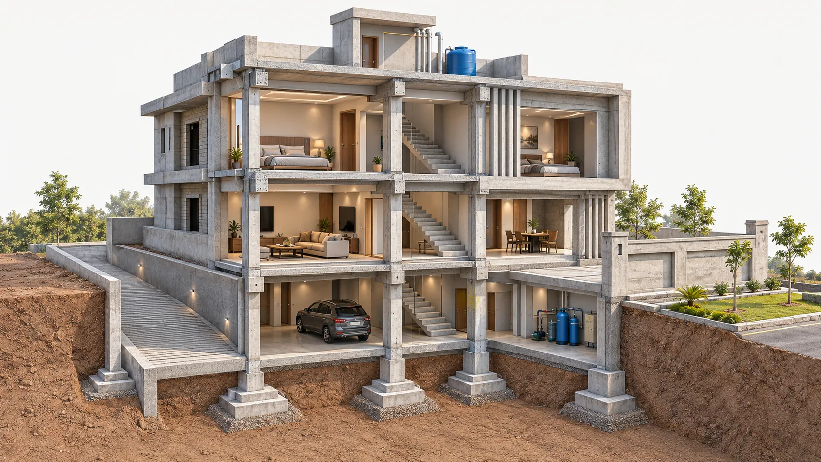 10 Marla Grey Structure House Construction Case Study — Park View City, Islamabad