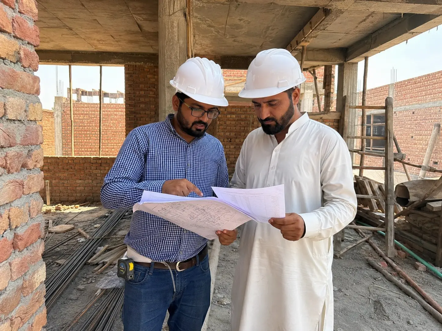 5 Marla house construction planning with site engineer in Islamabad