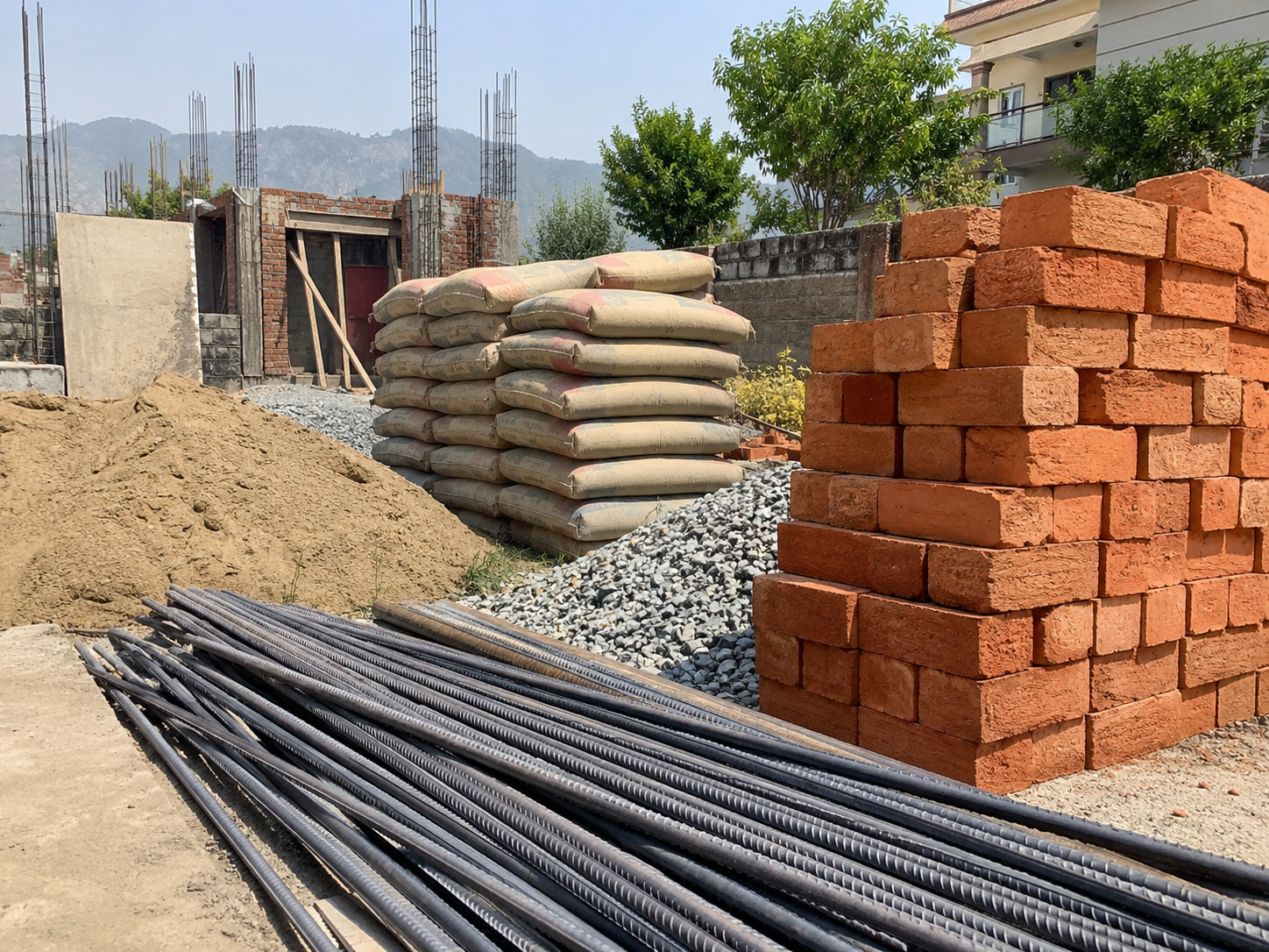 Construction materials for a 5 Marla house in Islamabad