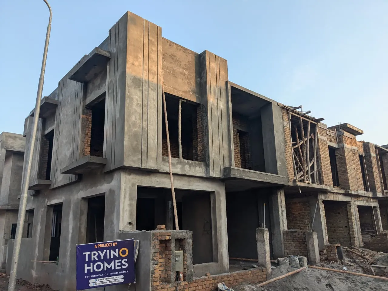 Completed Grey Structure construction by Tryino Homes in Parkview City, Plot B-468 — photo 3